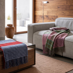 Plaid in Lana Fantasia Check - Soleil
