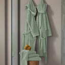 Accappatoio in Spugna di Cotone con Cappuccio - Square