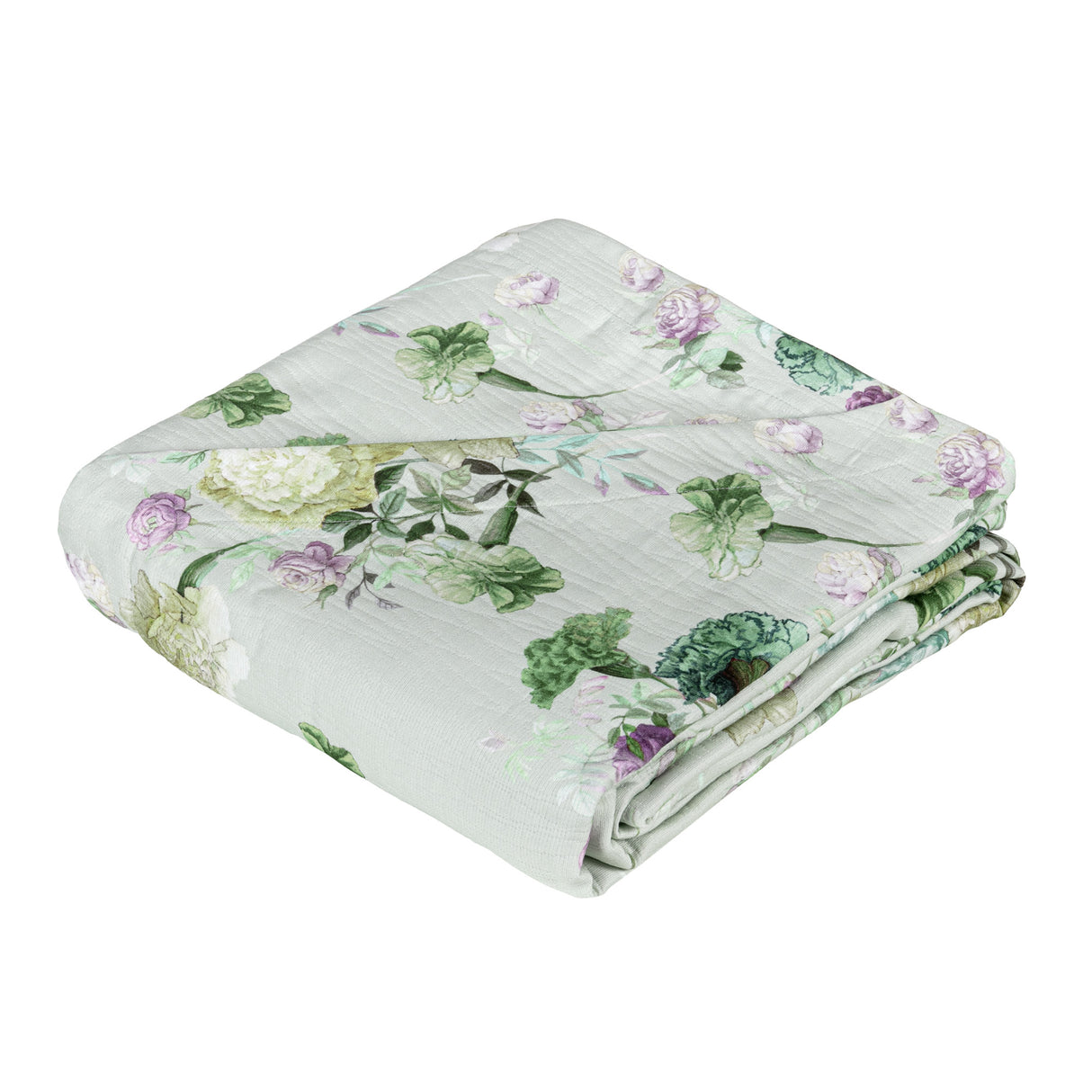 Copriletto in Piquet di Cotone Fantasia Floreale - Summer