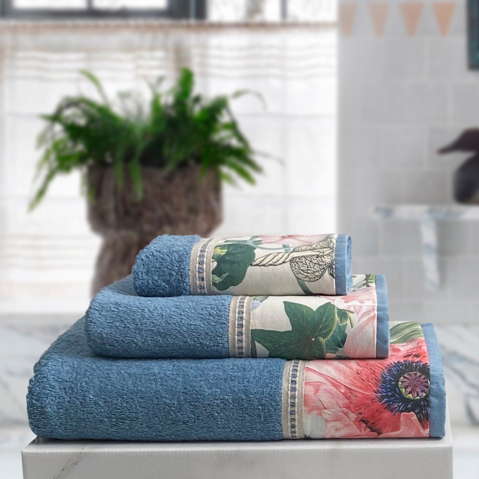 Set Asciugamani Elsa - 2 Pezzi, Cotone 450g/m², Misure 40x60cm E 60x110cm, Design Con Pizzo - Foto 7