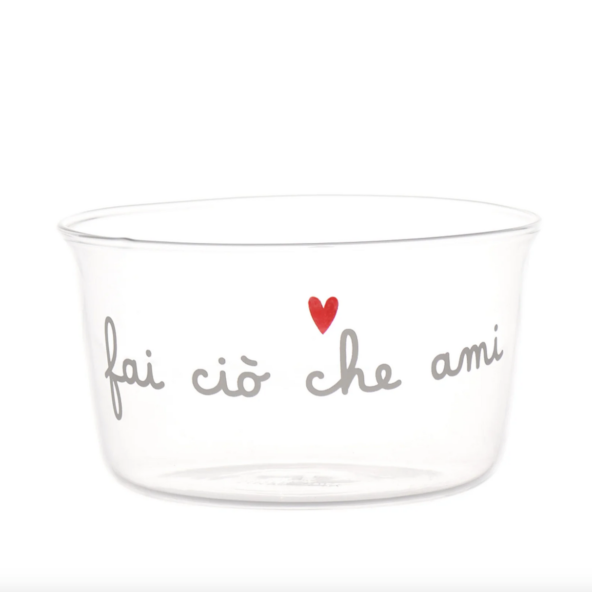 Set 2 Coppette in Vetro Borosilicato Serigrafata - Fai ciò che Ami