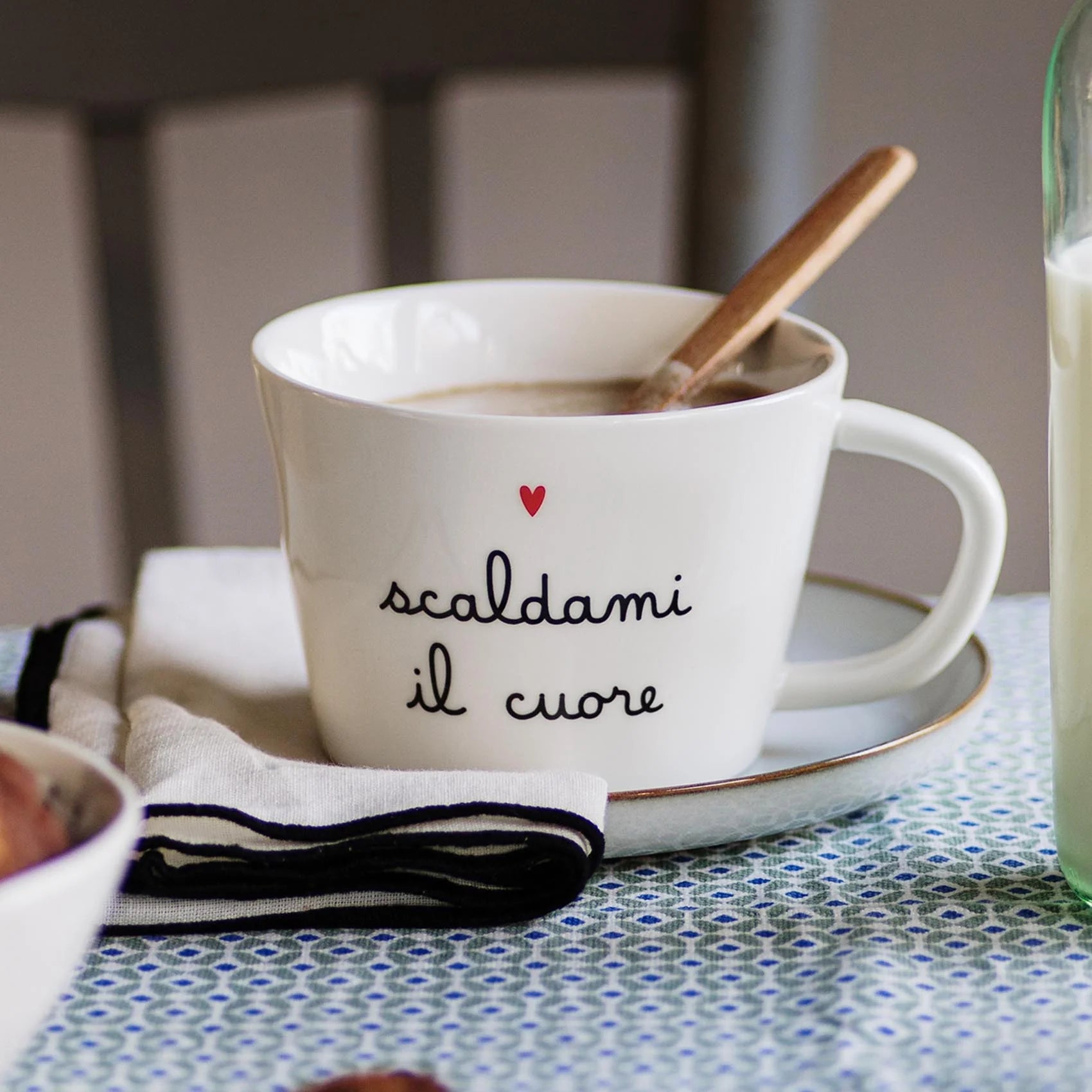 Set 2 Tazze Colazione in Grès - Scaldami il Cuore