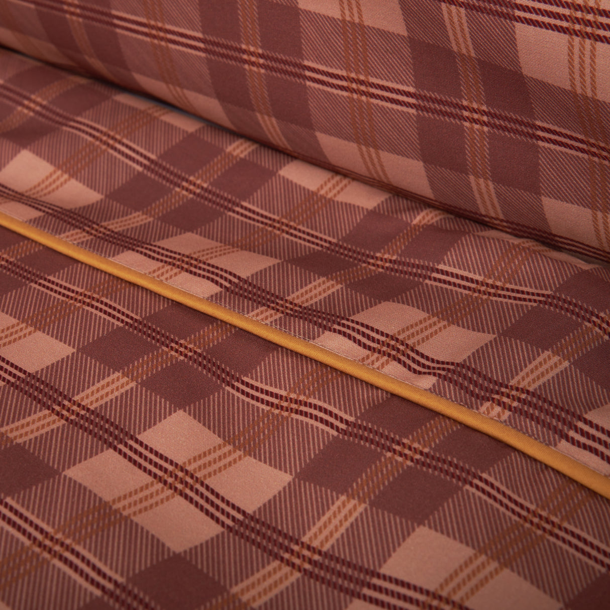 Completo Lenzuola in Percalle di Cotone Stampa a Quadri - Silene