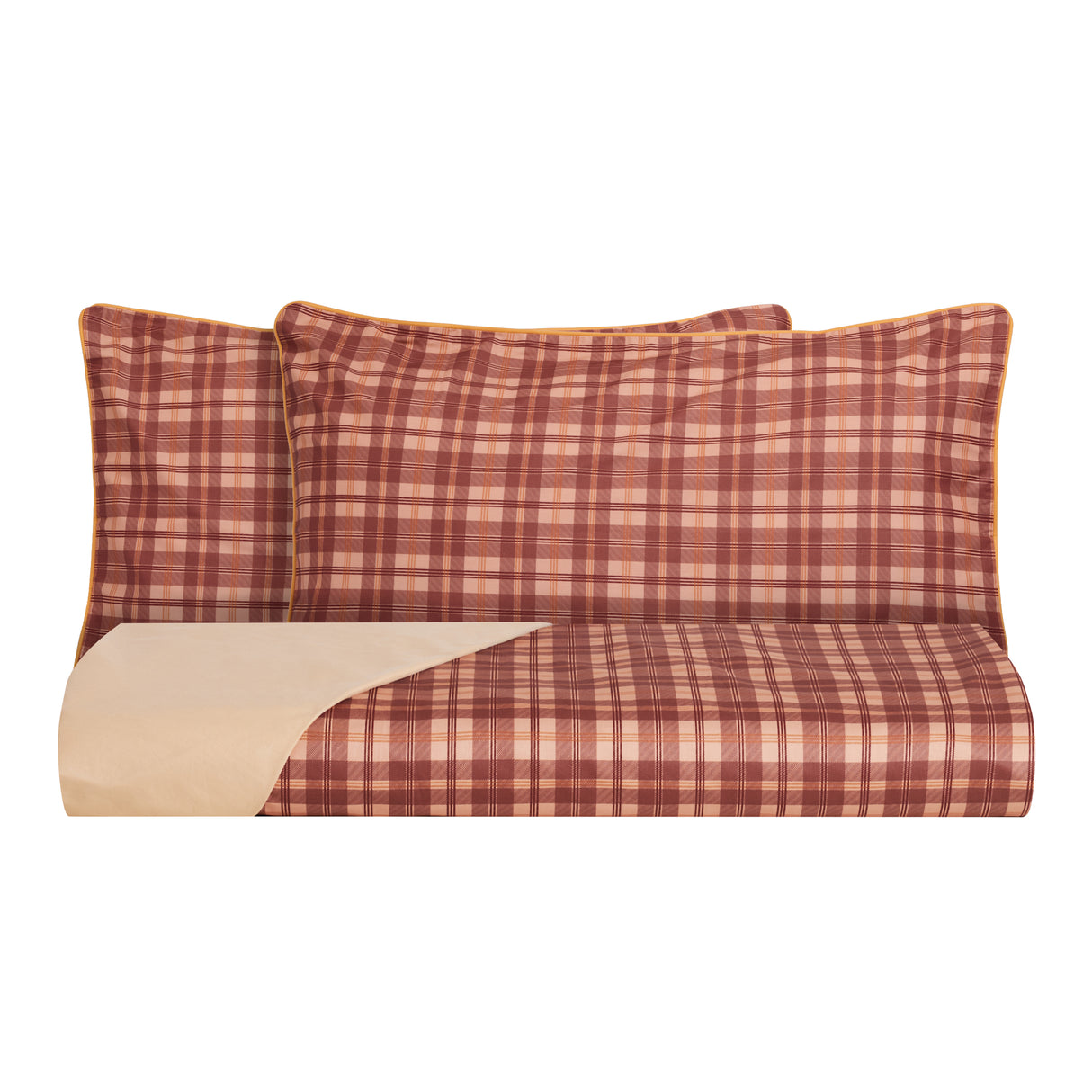 Parure Copripiumino in Percalle di Cotone Stampa a Quadri - Silene