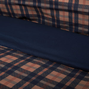 Parure Copripiumino in Percalle di Cotone Stampa a Quadri - Silene