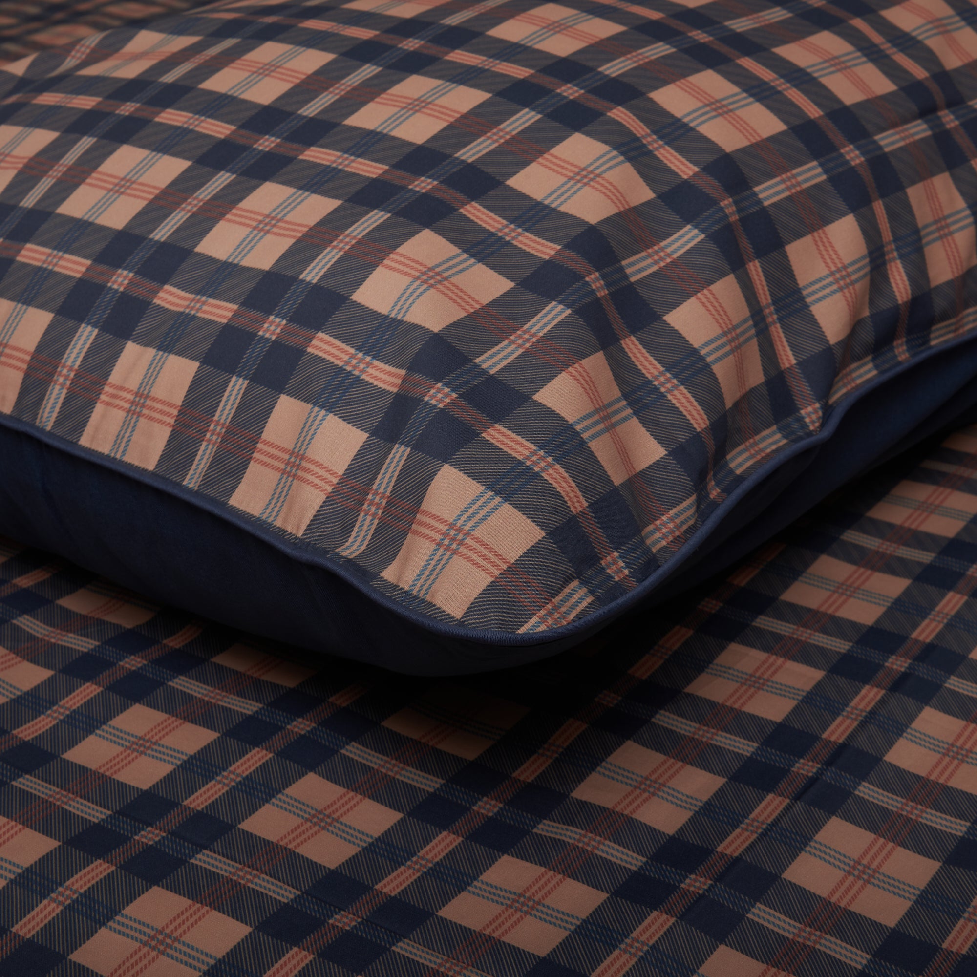 Parure Copripiumino in Percalle di Cotone Stampa a Quadri - Silene