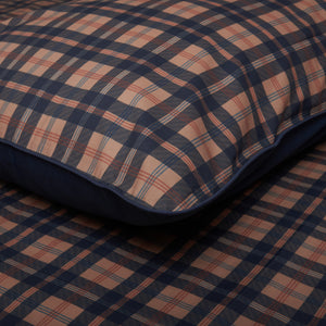 Parure Copripiumino in Percalle di Cotone Stampa a Quadri - Silene