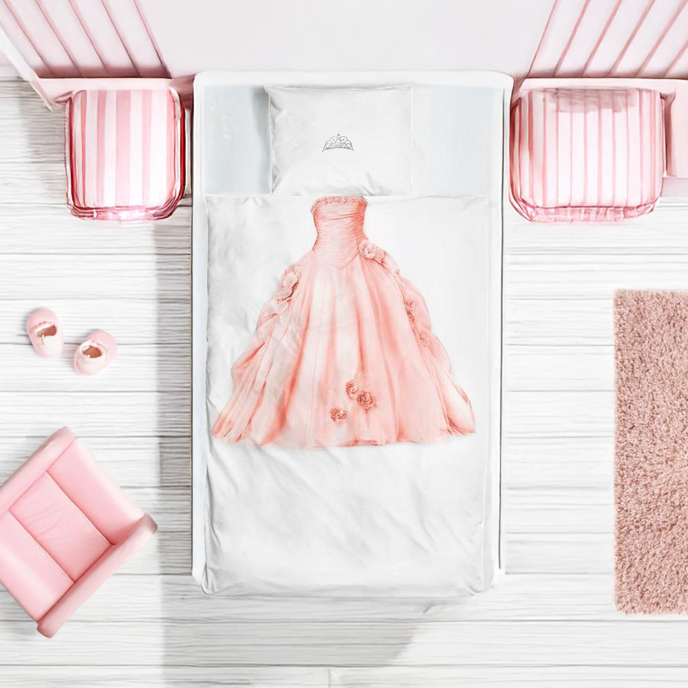 Snurk Parure Copripiumino in Puro Cotone - Principessa Rosa