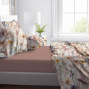 Completo Lenzuola Copriletto in Percalle di Cotone con Stampa Floreale - Dried Flowers