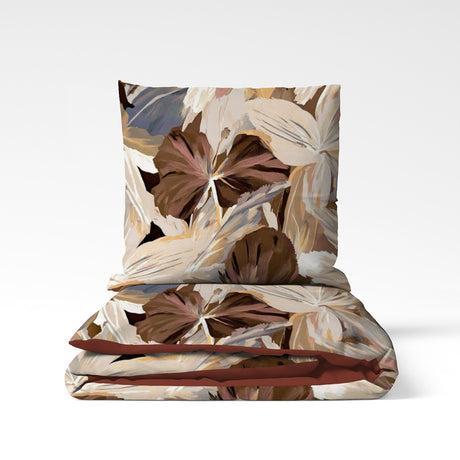 Parure Copripiumino in Percalle di Cotone con Stampa Floreale - Henna