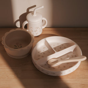 Set da Pranzo da Bambino in Silicone LFGB - Tulips