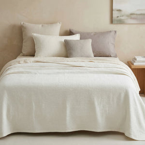 Copriletto in Piquet di Cotone Stonewashed - Tyler