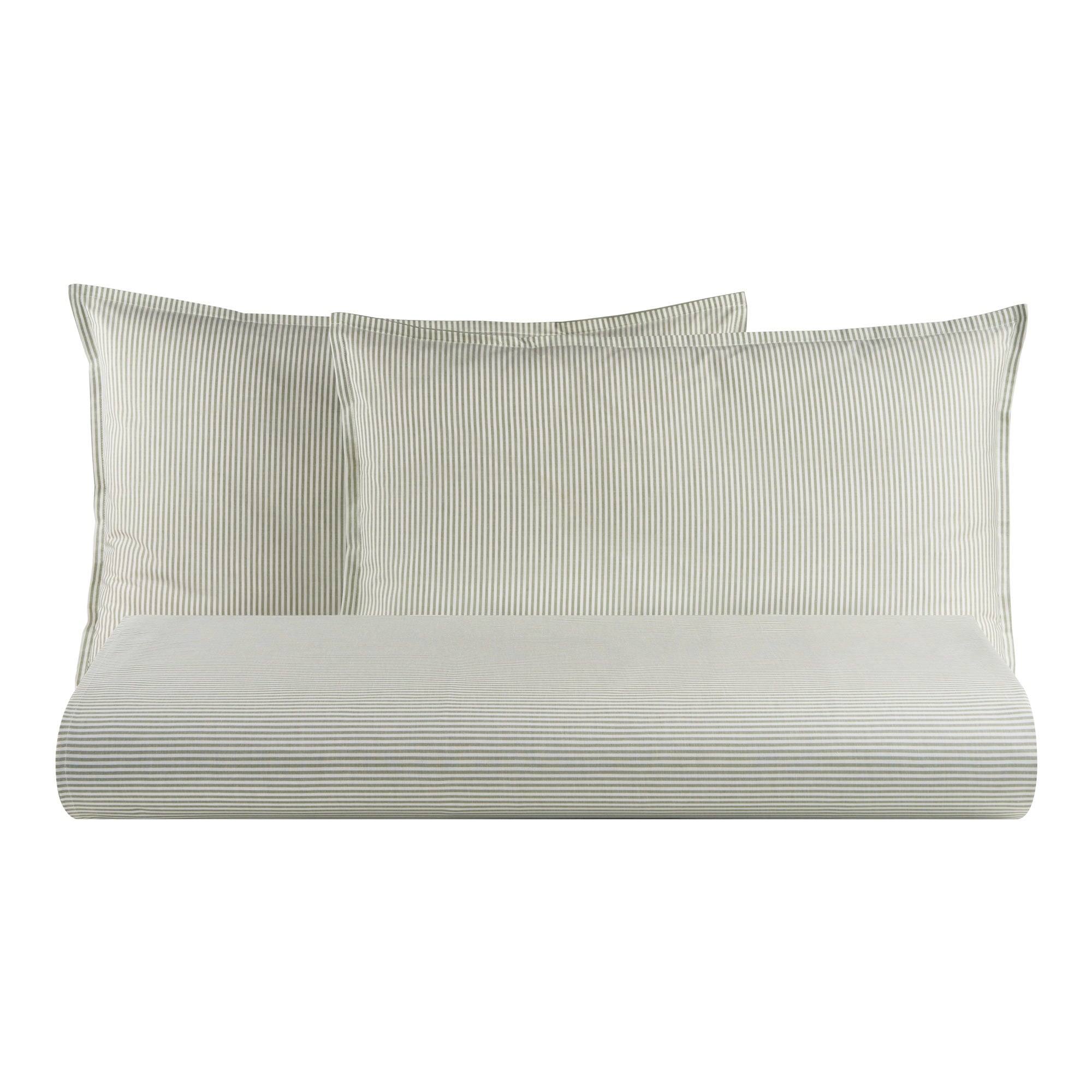 Parure Copripiumino in Puro Cotone Rigato Tinto in Filo - Taormina