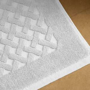 Tappeto in Spugna di Puro Cotone Tinta Unita - Perla