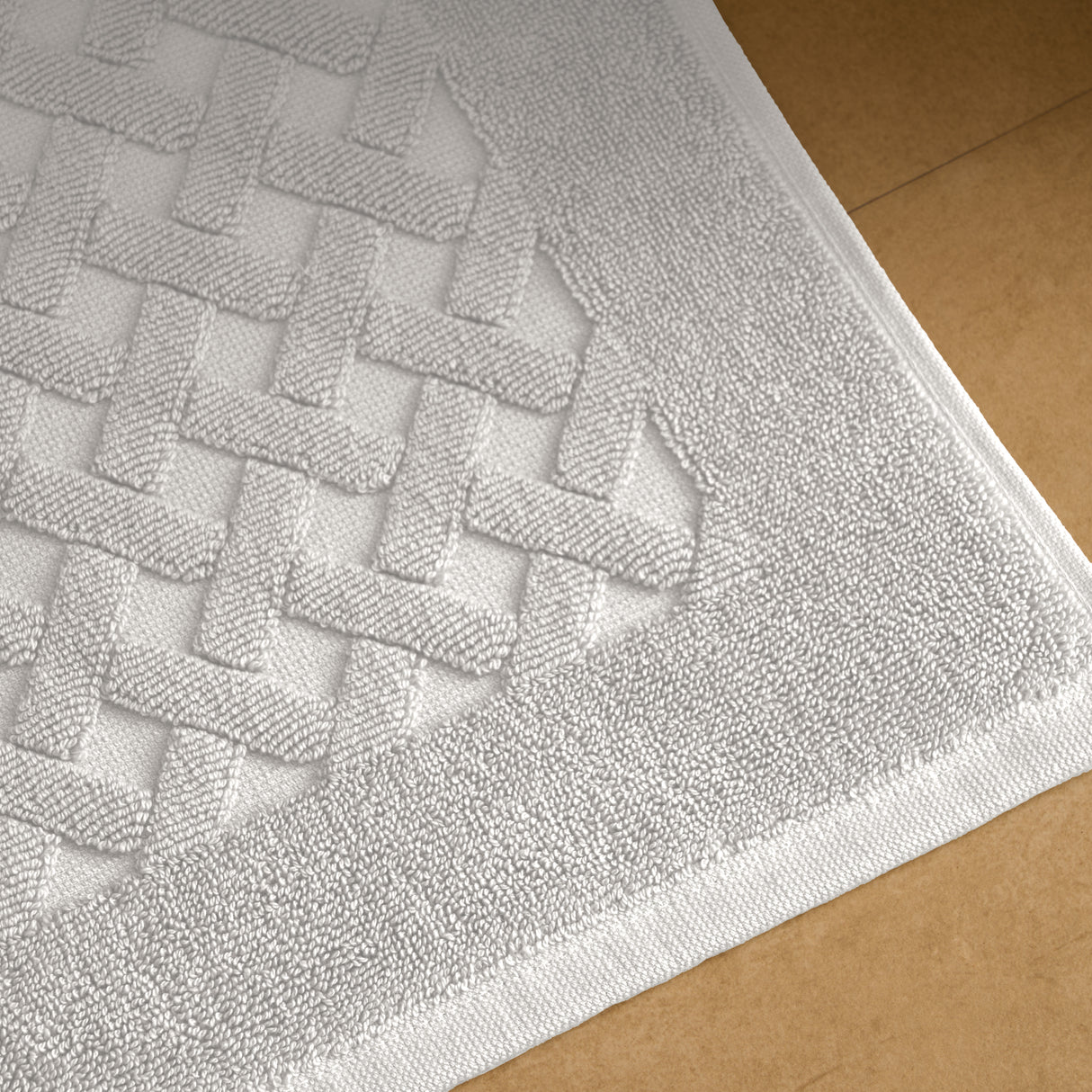 Tappeto in Spugna di Puro Cotone Tinta Unita - Perla