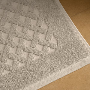 Tappeto in Spugna di Puro Cotone Tinta Unita - Perla