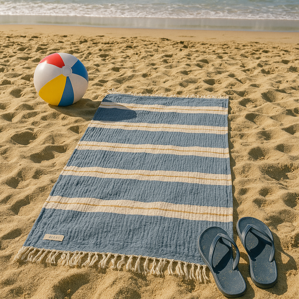 Telo Mare Fouta Rigato in Mussola di Cotone - Chelsea
