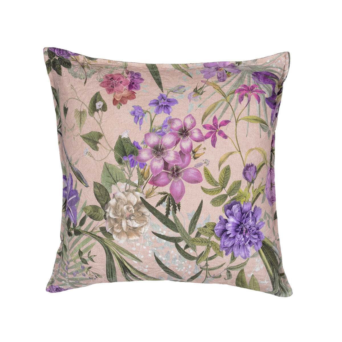 Cuscino in Piquet di Puro Cotone Stampa Floreale - Vanitas