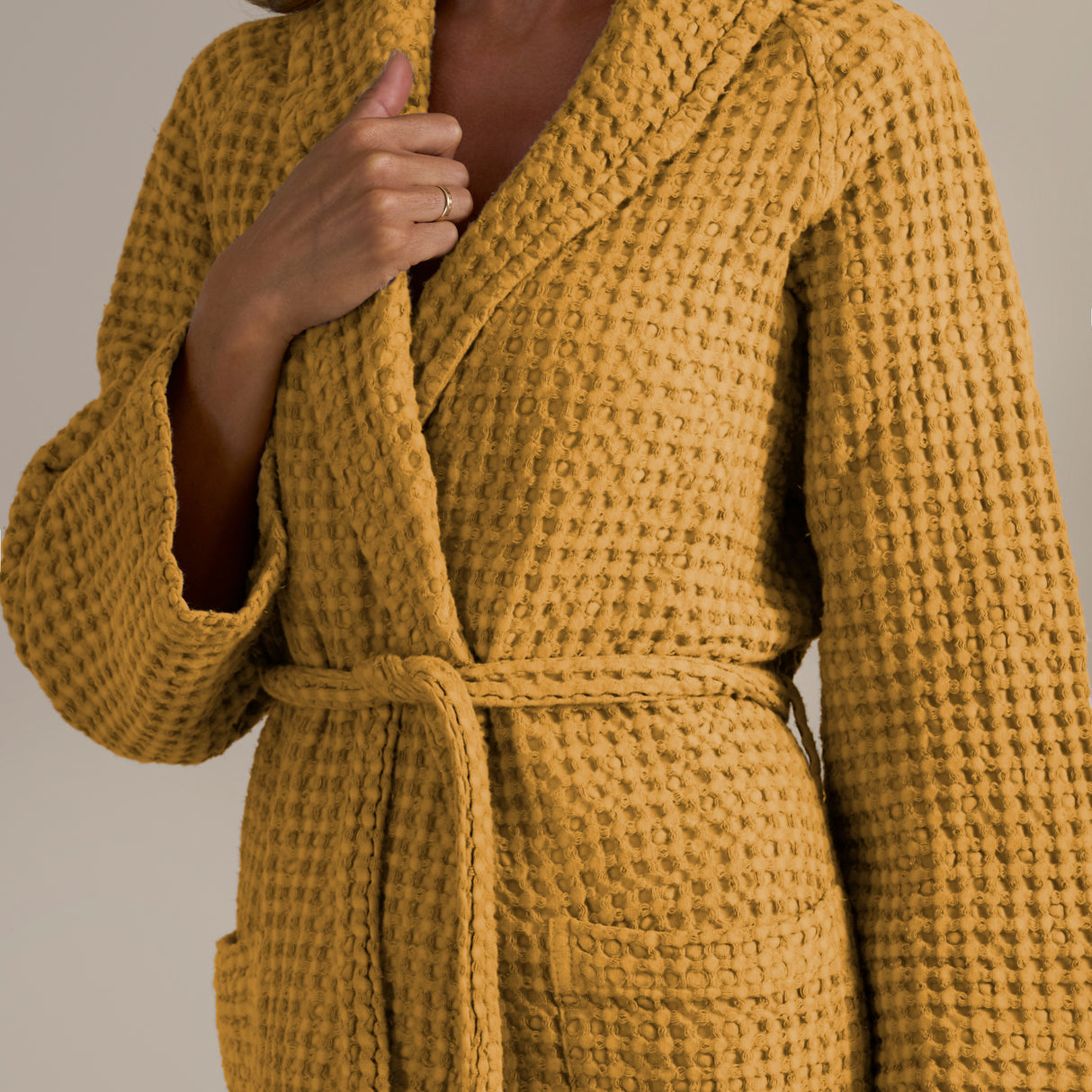 Accappatoio Scialle Nido d'Ape in puro Cotone - Jaspy