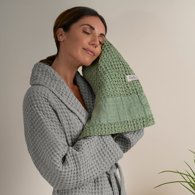 Accappatoio Scialle Nido d'Ape in puro Cotone - Jaspy