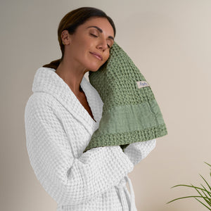 Accappatoio Scialle Nido d'Ape in puro Cotone - Jaspy