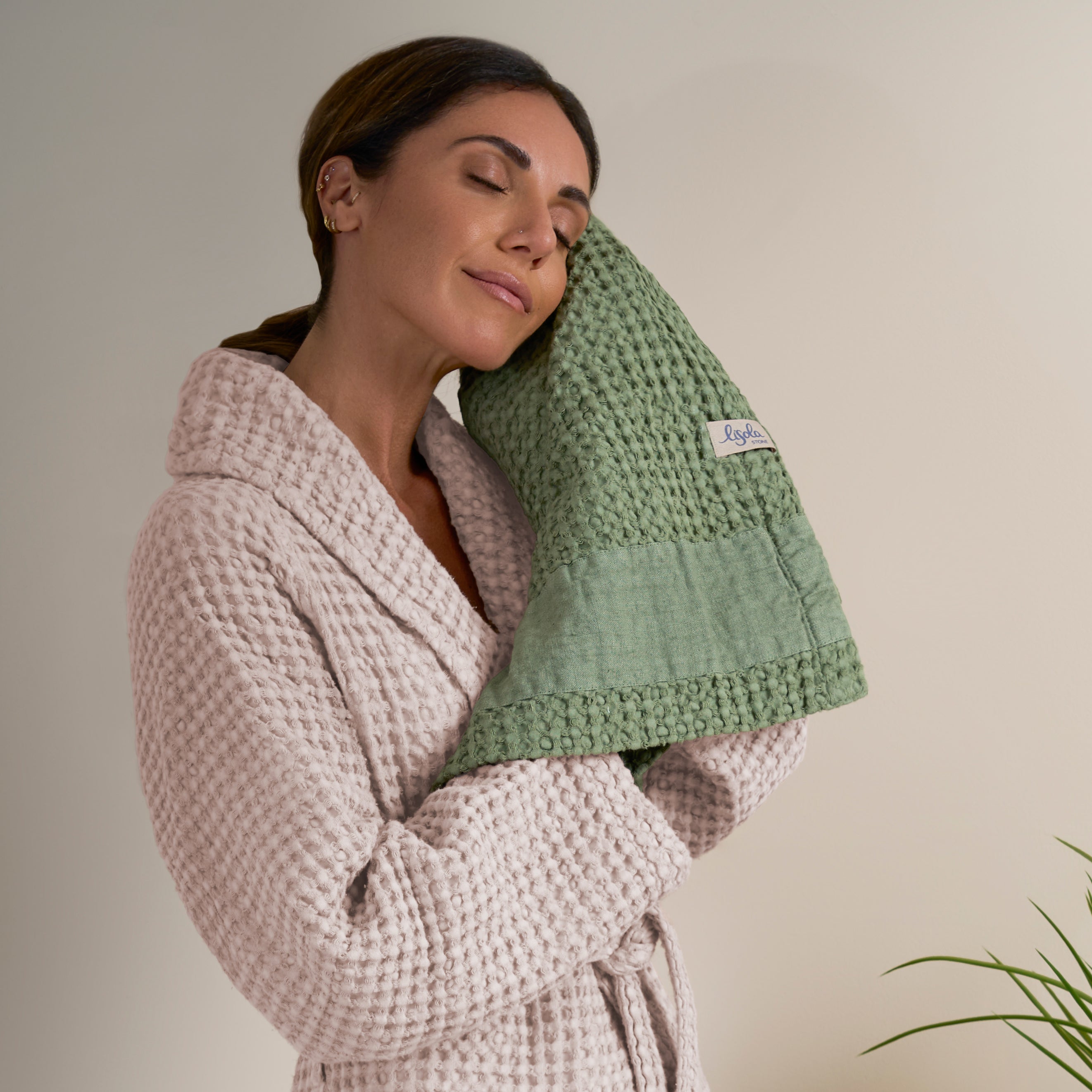 Accappatoio Scialle Nido d'Ape in puro Cotone - Jaspy