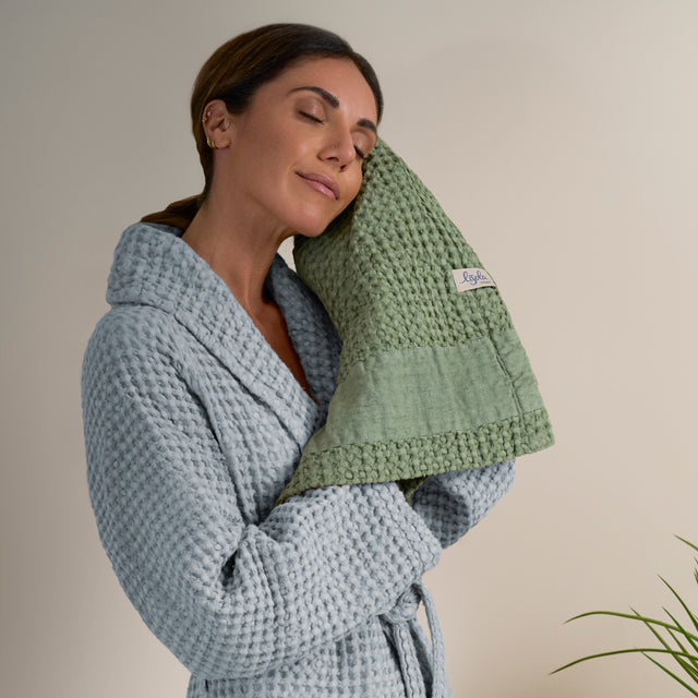 Accappatoio Scialle Nido d'Ape in puro Cotone - Jaspy