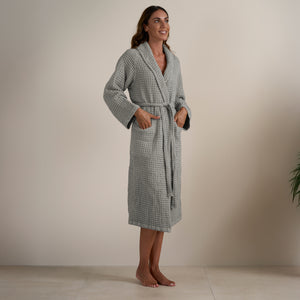 Accappatoio Scialle Nido d'Ape in puro Cotone - Jaspy