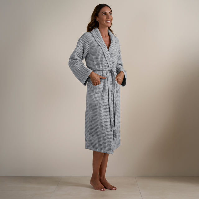 Accappatoio Scialle Nido d'Ape in puro Cotone - Jaspy