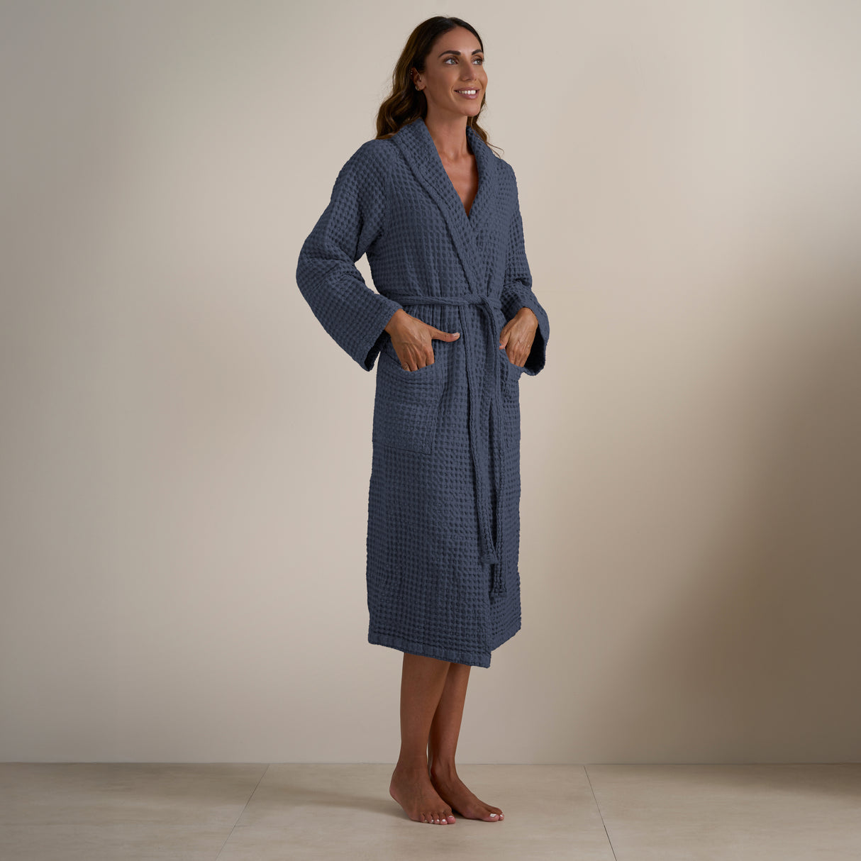 Accappatoio Scialle Nido d'Ape in puro Cotone - Jaspy