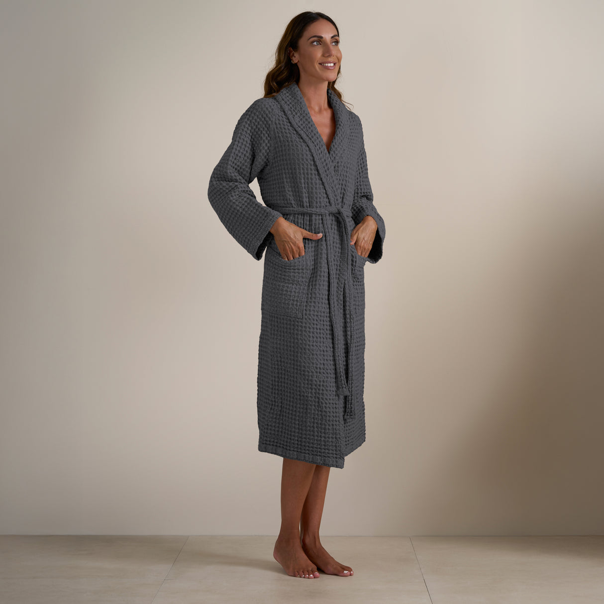 Accappatoio Scialle Nido d'Ape in puro Cotone - Jaspy