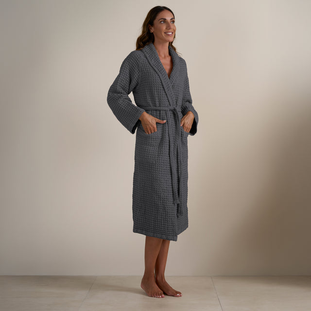 Accappatoio Scialle Nido d'Ape in puro Cotone - Jaspy