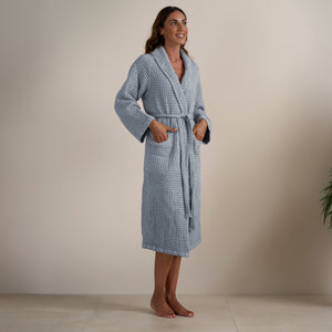 Accappatoio Scialle Nido d'Ape in puro Cotone - Jaspy