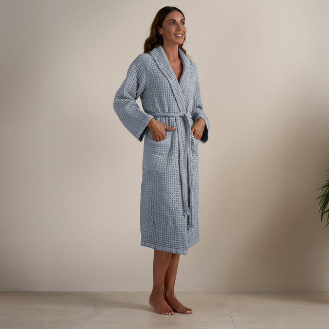 Accappatoio Scialle Nido d'Ape in puro Cotone - Jaspy