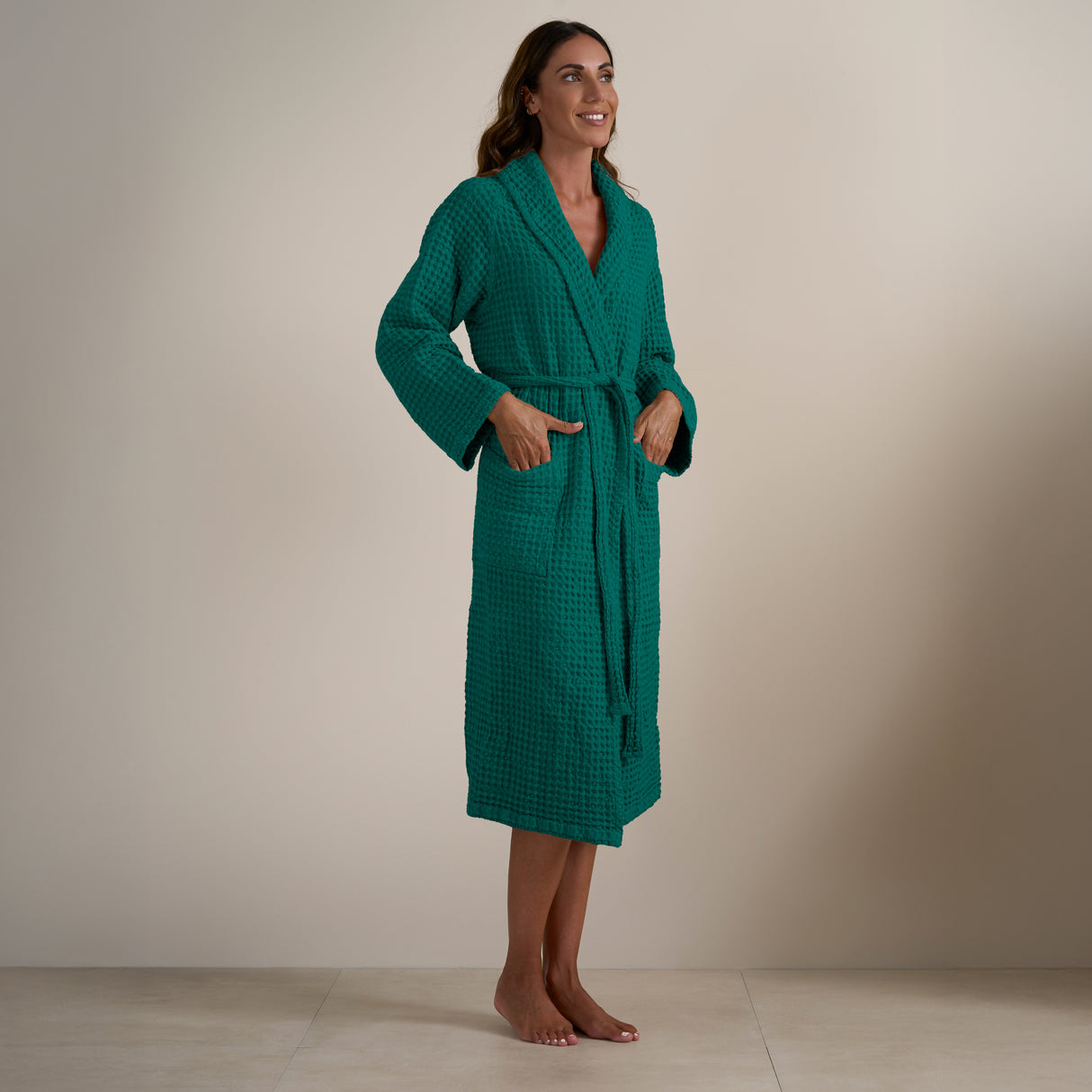 Accappatoio Scialle Nido d'Ape in puro Cotone - Jaspy