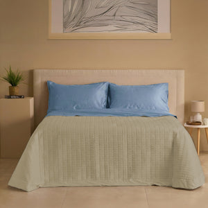 Trapuntino Leggero in Raso di Cotone - Smeraldo