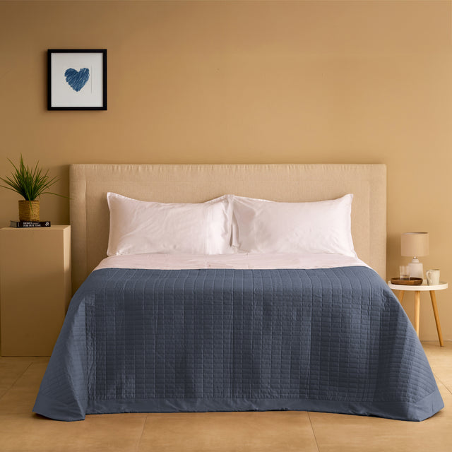 Trapuntino Leggero in Raso di Cotone - Smeraldo