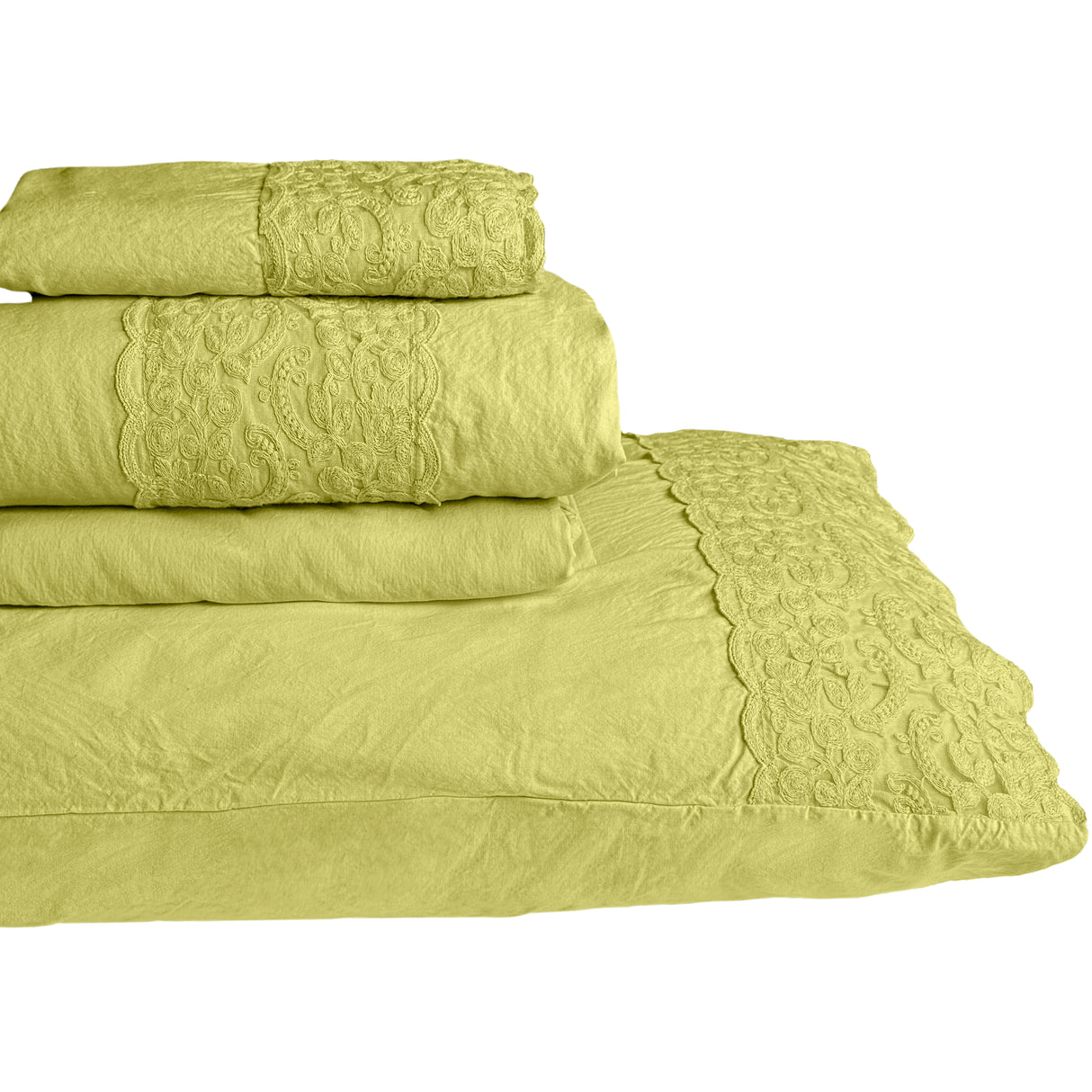 Completo Copripiumino 100% Puro Cotone StoneWashed - Bristol