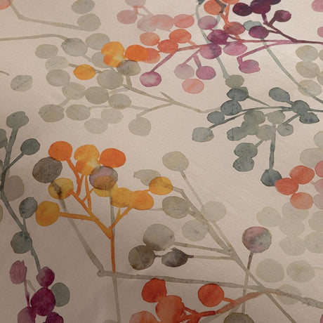 Completo Lenzuola in Flanella Di Cotone Stampata - Bacche