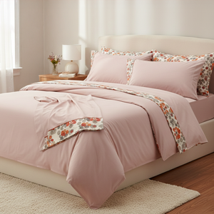 Completo Lenzuola in Flanella Di Cotone Stampata - Bacche