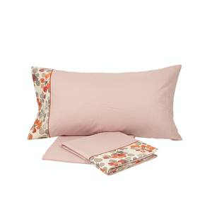 Completo Lenzuola in Flanella Di Cotone Stampata - Bacche