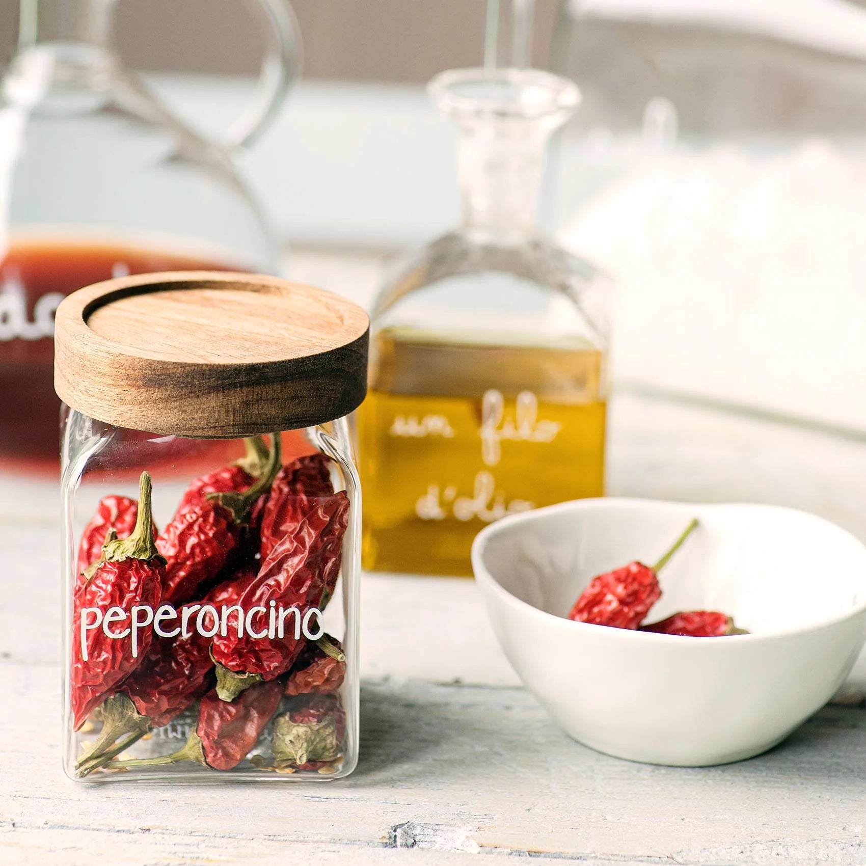 Barattolo in Vetro Borosilicato Serigrafato - Peperoncino