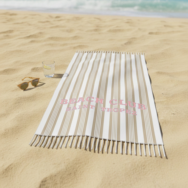 Telo Mare in Spugna di Cotone Rigato - Beach Club