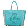 Borsa Mare o Trousse in Puro Cotone con Frangette - Beach Vibes