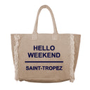 Borsa Mare o Trusse in Puro Cotone Tinta Unita - Hello Weekend