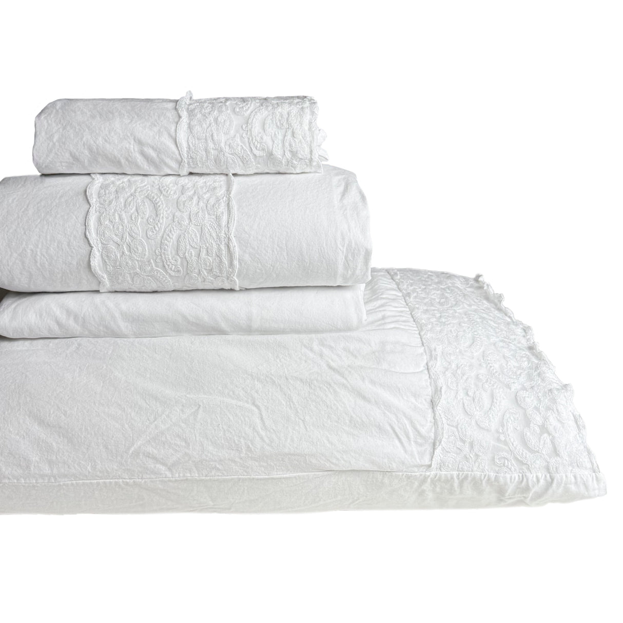 Completo Copripiumino 100% Puro Cotone StoneWashed - Bristol