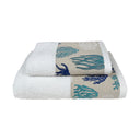 Coppia di Asciugamani in Spugna di Cotone - Vermiglio