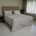 Completo Lenzuola Copriletto in Percalle di Cotone Egiziano con Stampa Floreale - Fiaba Bloom