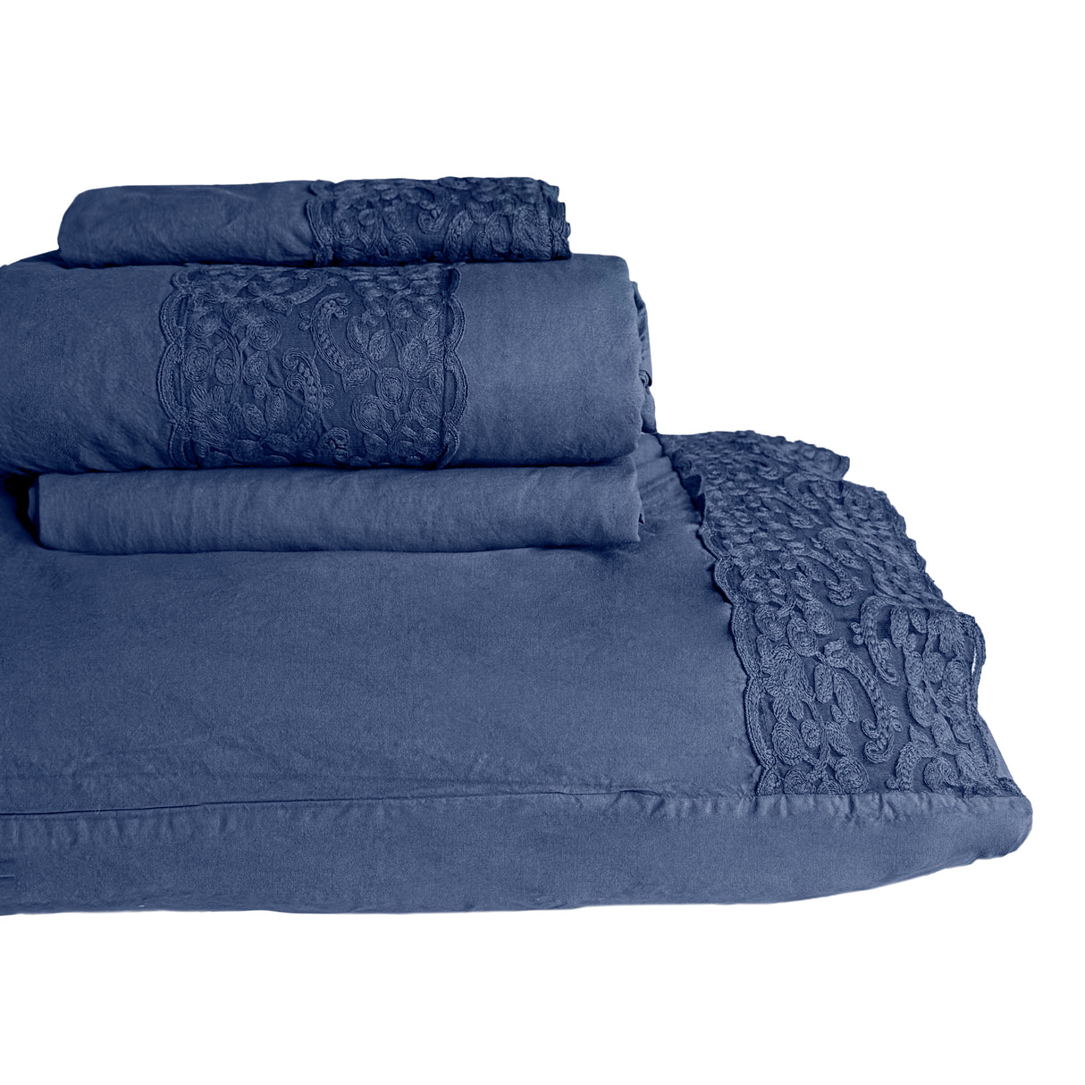 Completo Copripiumino 100% Puro Cotone StoneWashed - Bristol