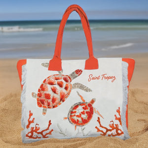 Borsa Mare o Trousse in Puro Cotone Fantasia Stampata - Esquinade